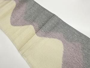 すくい織抽象曲線模様織出し夏用名古屋帯